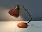 Schreibtischlampe aus Messing & Rot lackiertem Metall von Erik Wärnå, Schweden, 1950er 3