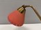 Schreibtischlampe aus Messing & Rot lackiertem Metall von Erik Wärnå, Schweden, 1950er 5