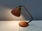 Schreibtischlampe aus Messing & Rot lackiertem Metall von Erik Wärnå, Schweden, 1950er 2