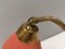 Schreibtischlampe aus Messing & Rot lackiertem Metall von Erik Wärnå, Schweden, 1950er 4