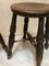 Set of Early Rustic Elm Wood Stools, 1920s 4