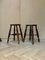Set of Early Rustic Elm Wood Stools, 1920s 2