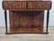 Art Deco Dressing Table in Briarwood with Mirror and Pink Glass Top, 1930s 16