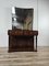 Art Deco Dressing Table in Briarwood with Mirror and Pink Glass Top, 1930s 5