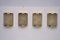 Valentino Wandleuchten aus Messing & Ätzglas, Italien, 1980er, 4 . Set 10