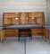 Bookcase Bar Cabinet with Folding Table in Mahogany and Brass, 1950s 23