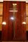Bookcase Bar Cabinet with Folding Table in Mahogany and Brass, 1950s 13