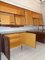 Bookcase Bar Cabinet with Folding Table in Mahogany and Brass, 1950s 14