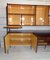 Bookcase Bar Cabinet with Folding Table in Mahogany and Brass, 1950s 15