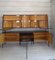 Bookcase Bar Cabinet with Folding Table in Mahogany and Brass, 1950s 21