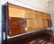 Bookcase Bar Cabinet with Folding Table in Mahogany and Brass, 1950s 12