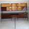 Bookcase Bar Cabinet with Folding Table in Mahogany and Brass, 1950s 20