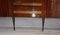 Bookcase Bar Cabinet with Folding Table in Mahogany and Brass, 1950s 6
