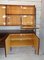 Bookcase Bar Cabinet with Folding Table in Mahogany and Brass, 1950s 11