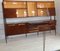 Bookcase Bar Cabinet with Folding Table in Mahogany and Brass, 1950s 2