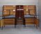 Bookcase Bar Cabinet with Folding Table in Mahogany and Brass, 1950s 24