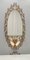 Entryway Mirror and Brass and Glass Console with Floral Frame attributed to Pierluigi Colli, 1960s 1