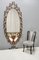 Entryway Mirror and Brass and Glass Console with Floral Frame attributed to Pierluigi Colli, 1960s 4