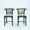 Set of Art Nouveau Style Fledermaus Chairs by Josef Hoffmann for Thonet, 1980s 1