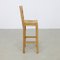 Vintage Barstools in Massive Oak and Rattan, 1970s Set of 4 4