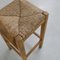 Vintage Barstools in Massive Oak and Rattan, 1970s Set of 4 10