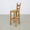 Vintage Barstools in Massive Oak and Rattan, 1970s Set of 4 6
