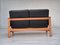 Vintage Danish Two-Seater Sofa in Leather and Oak, 1960s 8