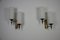 Brass and Opaline Wall Lamps attributed to Stilnovo, Italy, 1960s, Set of 2 5
