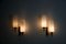 Brass and Opaline Wall Lamps attributed to Stilnovo, Italy, 1960s, Set of 2 2