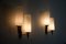 Brass and Opaline Wall Lamps attributed to Stilnovo, Italy, 1960s, Set of 2 3