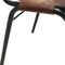 Vintage Black Lacquered Steel & Leather Dining Chairs, Set of 10, Image 8