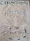 Drucken Sie Pablo Picasso Vallauris Teller mit Gesicht in Blau von Albert Skira, Mitte des 20. Jahrhunderts 5