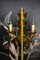 Hollywood Regency Style Gilt Metal and Crystal Glass Sconces, 1970s, Set of 2 16