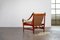 Skandinavischer Safari Ledersessel aus Teak, 1960er 4