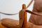 Skandinavischer Safari Ledersessel aus Teak, 1960er 3