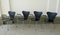 Model 3107 Chairs in Leather by Arne Jacobsen for Fritz Hansen, 2010s, Set of 4 1