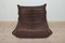 Fauteuil Togo en Cuir Marron Foncé par Michel Ducaroy pour Ligne Roset 3