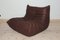 Fauteuil Togo en Cuir Marron Foncé par Michel Ducaroy pour Ligne Roset 1