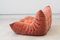 Coral Corduroy Togo Two-Seat Sofa by Michel Ducaroy for Ligne Roset 6