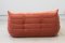 Coral Corduroy Togo Two-Seat Sofa by Michel Ducaroy for Ligne Roset 7