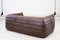 Vintage Two-Seater Togo Sofa with Arms in Brown Leather by Michel Ducaroy for Ligne Roset, 1970s 11