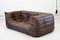 Vintage Two-Seater Togo Sofa with Arms in Brown Leather by Michel Ducaroy for Ligne Roset, 1970s 2