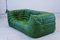 Vintage Two-Seat Togo Sofa with Arms in Green Leather by Michel Ducaroy for Ligne Roset, 1970s 2