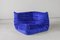 Chaise d'Angle Togo en Velours Bleu par Michel Ducaroy pour Ligne Roset 4