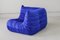 Chaise d'Angle Togo en Velours Bleu par Michel Ducaroy pour Ligne Roset 6