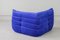Chaise d'Angle Togo en Velours Bleu par Michel Ducaroy pour Ligne Roset 9