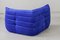 Chaise d'Angle Togo en Velours Bleu par Michel Ducaroy pour Ligne Roset 8