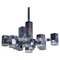 13 Lights Cubic Chrome Chandelier attributed to Gaetano Sciolari, Italy, 1968 1