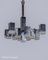 13 Lights Cubic Chrome Chandelier attributed to Gaetano Sciolari, Italy, 1968 4