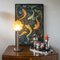 Art Deco Table Lamp with Gold Spiked Glass Shade, Image 5